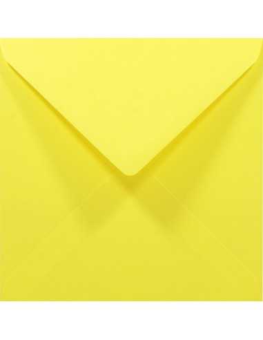 Koperta ozdobna gładka kolorowa kwadratowa K4 14x14 NK Rainbow R18 ciemno żółta 80g