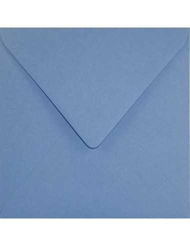 Koperta ozdobna gładka kolorowa ekologiczna kwadratowa K4 15,3x15,3 NK Keaykolour Azure niebieska 120g