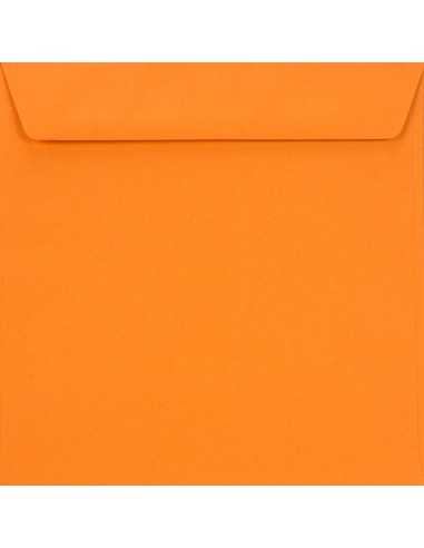 Koperta ozdobna gładka kolorowa kwadratowa K4 15,5x15,5 NK Burano Arancio Trop pomarańczowa 90g