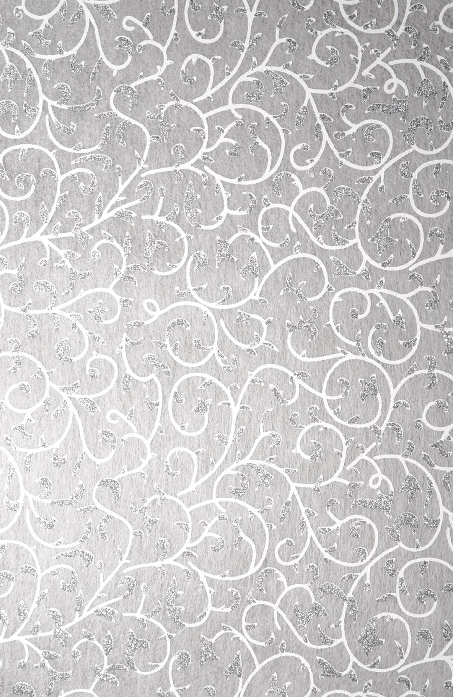 Papier ozdobny dekoracyjny flizelina biała - srebrna brokatowa koronka 58x90cm Papier ozdobny dekoracyjny flizelina biała - srebrna brokatowa koronka 58x90cm