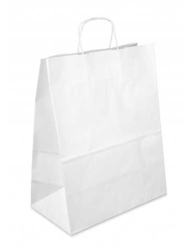 Kraft Paper Bag White 320x170x390mm Twisted Handles Pack of 200