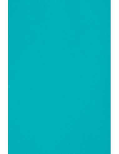 Papier ozdobny gładki kolorowy Burano 250g Azzurro Reale B55 niebieski pak. 10A3