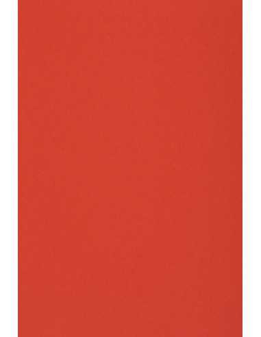 Papier ozdobny gładki kolorowy Burano 250g Rosso Scarlatto B61 czerwony pak. 10SRA3