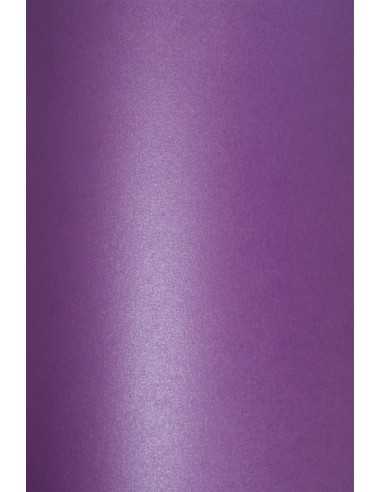 Papier ozdobny metalizowany perłowy Cocktail 120g Purple Rain fioletowy pak. 10A4