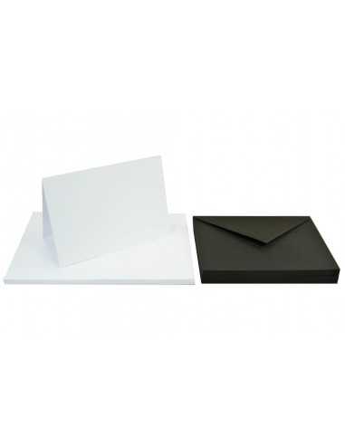 Arena Satationery / Set 250g white creased + Envelope C6 Nero 25pcs
