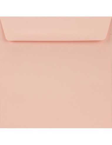 Koperta ozdobna gładka kolorowa kwadratowa K4 15,5x15,5 HK Burano Rosa jasna różowa 90g