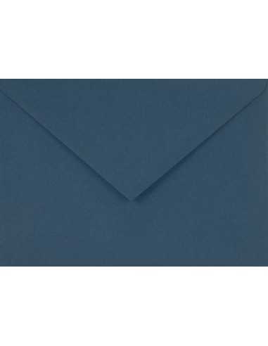 Koperta ozdobna gładka kolorowa C6 11,4x16,2 NK Sirio Color Blu ciemna niebieska 115g