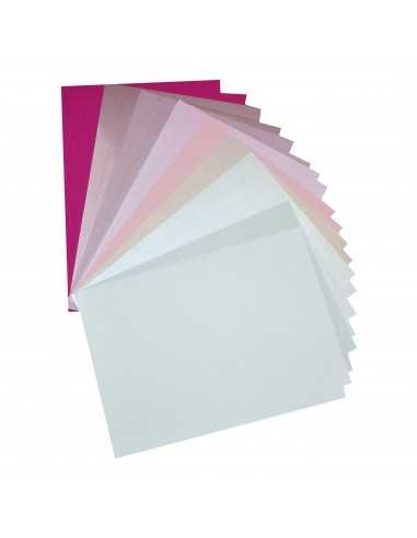 Zestaw papierów ozdobnych kolorowych różowych pak. 20A4