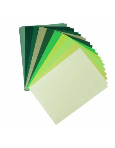 Zestaw papierów ozdobnych kolorowych zielonych pak. 20A4