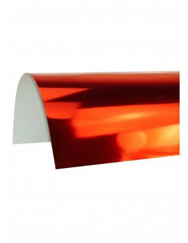 Papier ozdobny kolorowy jednostronnie lustrzany Mirror 270g Lustro Red czerwony pak. 10A4
