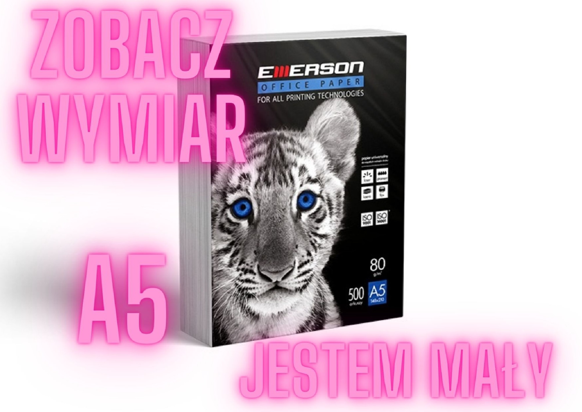 Papier ksero Emerson 80g biały 500A5 (1/2 A4) Papier ksero Emerson 80g biały 500A5 (1/2 A4)