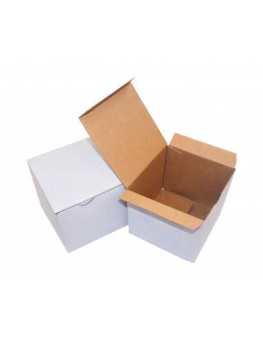 20x White Die Cut Cardboard Box 12x12x11cm