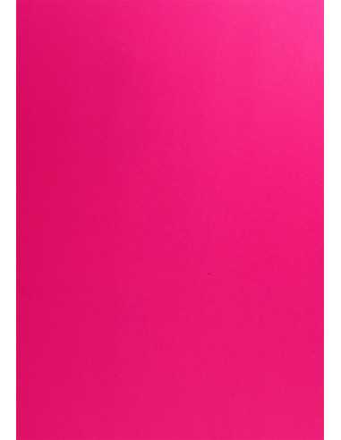 Papier ozdobny gładki kolorowy Popset Virgin Pulp 240g Shocking Pink ciemny różowy pak. 10A4