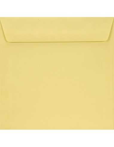 Koperta ozdobna gładka kolorowa kwadratowa K4 15,5x15,5 NK Burano Giallo jasna żółta 90g