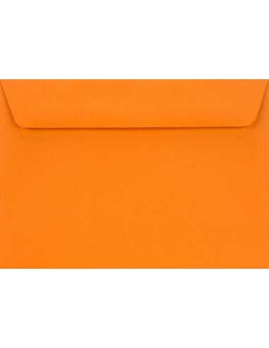 Koperta ozdobna gładka kolorowa C6 11,4x16,2 HK Burano Arancio Trop pomarańczowa 90g
