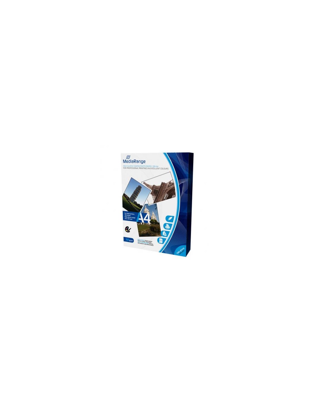 MEDIARANGE Papier fotograficzny do drukarek atramentowych 220g pak. 100A4 MEDIARANGE Papier fotograficzny do drukarek atramentowych 220g pak. 100A4