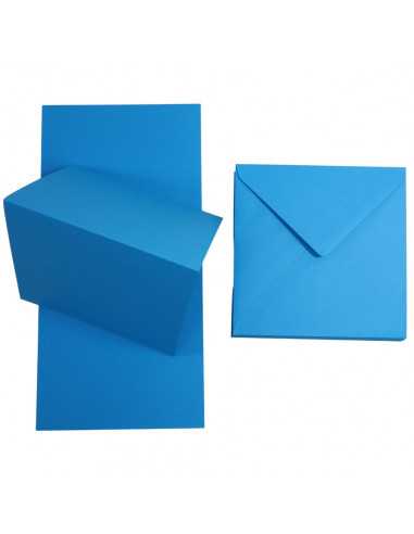 Set of Rainbow 160gsm R99 dark blue scored papers + K4 envelopes 25pcs
