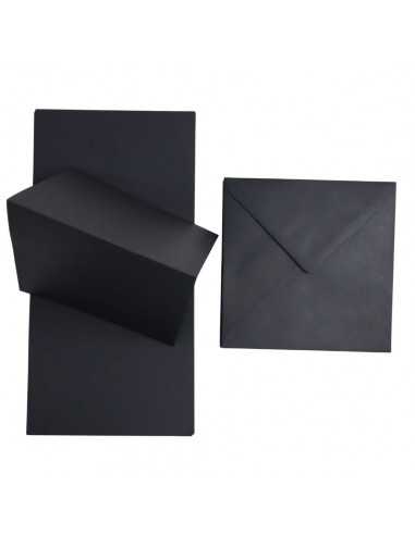 Set of Rainbow 160gsm R99 black scored papers + K4 envelopes 25pcs