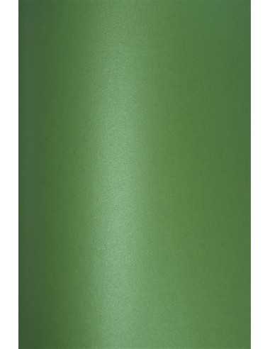 Papier ozdobny metalizowany perłowy Aster Metallic 280g Christmas Green ciemny zielony pak. 10A4