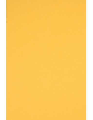 Papier ozdobny gładki kolorowy Rainbow 160g R18 ciemny żółty 45x64 10ark.