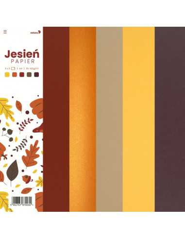 Zestaw mix papierów ozdobnych kolorowych Jesień pak. 25A4