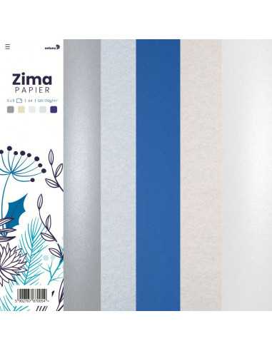 Zestaw mix papierów ozdobnych kolorowych Zima pak. 25A4