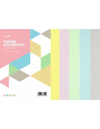 Set of mixed pastel coloured papers 160gsm 100A4 sheets