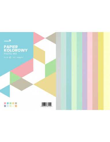 Set of mixed pastel coloured papers 160gsm 10x10colours 100A4 sheets