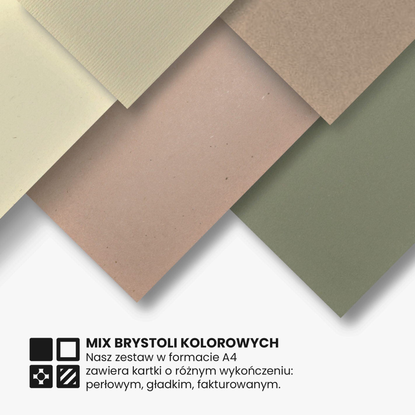 Zestaw brystoli kolorowych Eko pak. 25A4 Zestaw brystoli kolorowych Eko pak. 25A4
