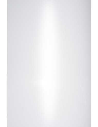 Papier ozdobny kolorowy jednostronnie lustrzany Splendorlux 300g Premium White biały 70x100 R100