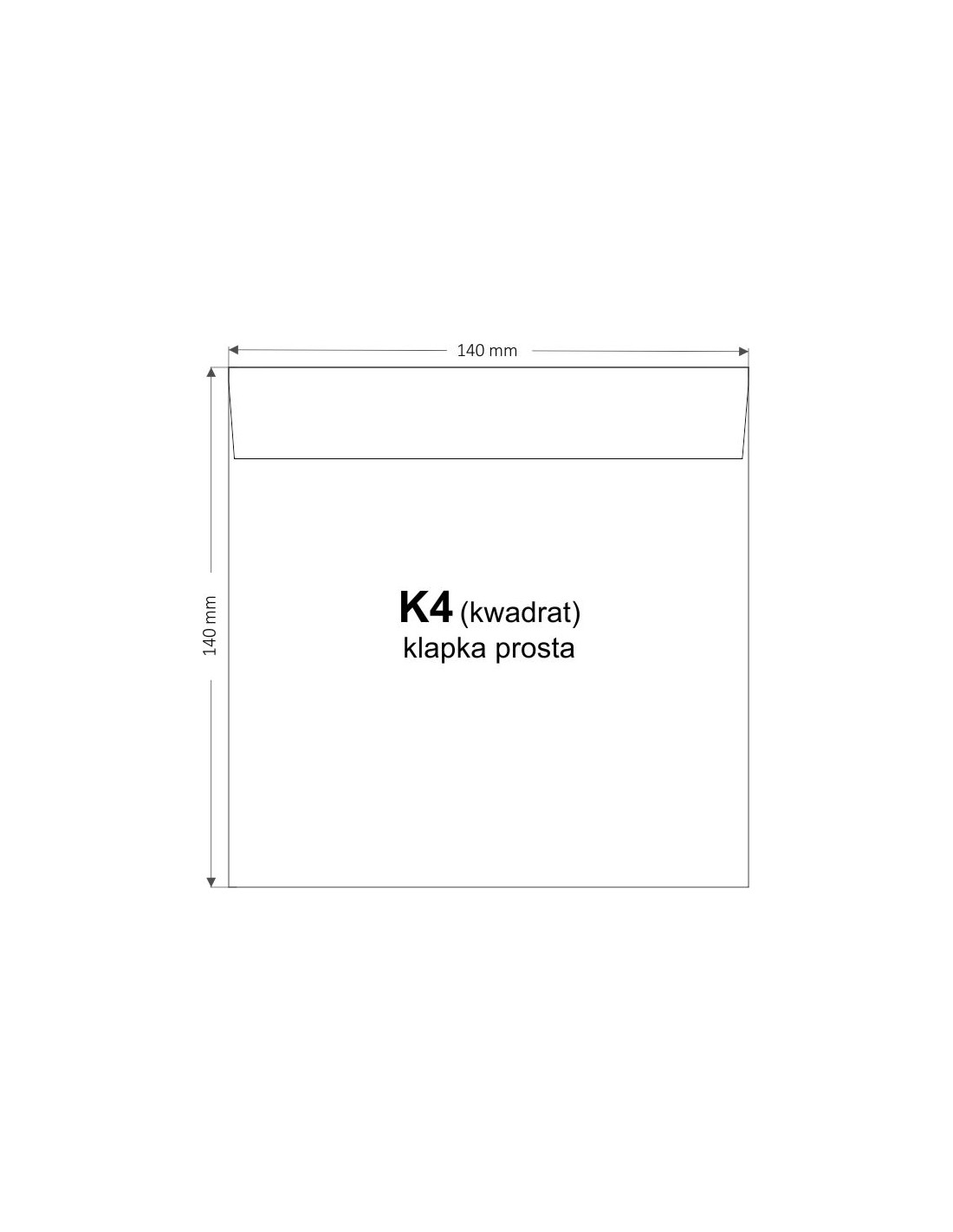 Koperta ozdobna gładka K4 14cm HK Amber biała 100g 50szt.