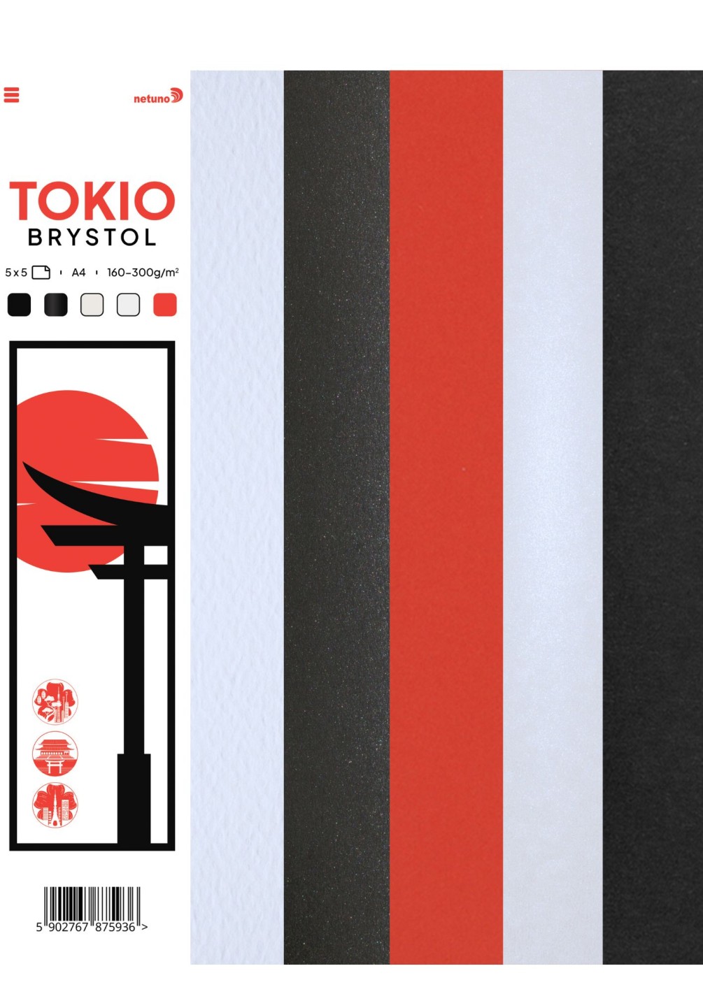 Zestaw brystoli kolorowych Tokio pak. 25A4 Zestaw brystoli kolorowych Tokio pak. 25A4