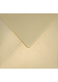 Koperta ozdobna kwadratowa K4 NK 15,3x15,3cm Aster Metallic Gold Ivory waniliowa 120g