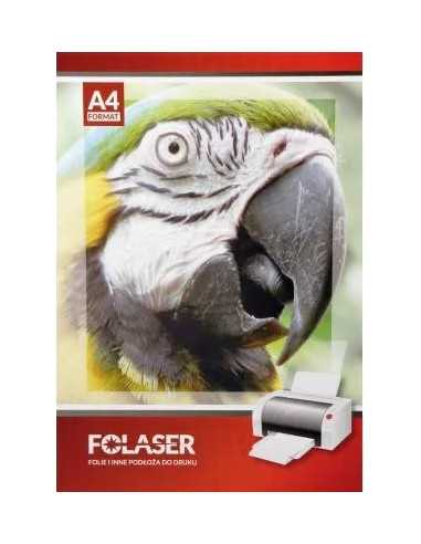 FOLASER MAT TRA Folia samoprzylepna przezroczysta matowa do drukarek laserowych pak. 10A4