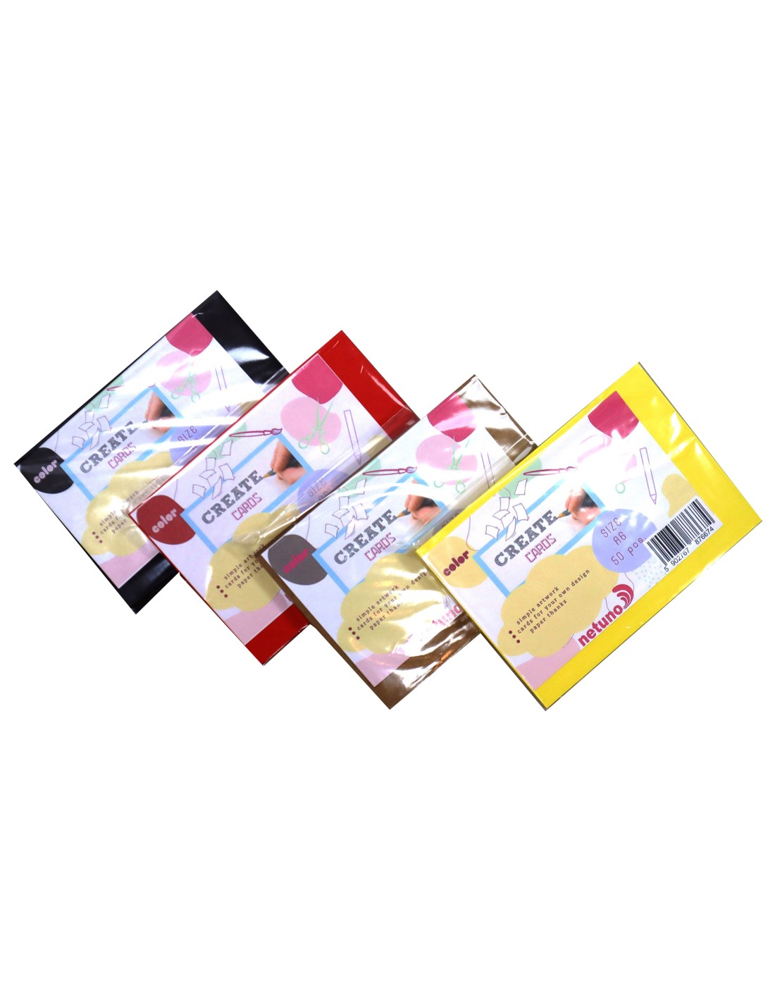 Papier ozdobny gładki brystol żółty pak. 50A6 Papier ozdobny gładki brystol żółty pak. 50A6