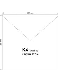 Koperta ozdobna gładka K4 biała z dwustronnym nadrukiem - Skorupka 120g