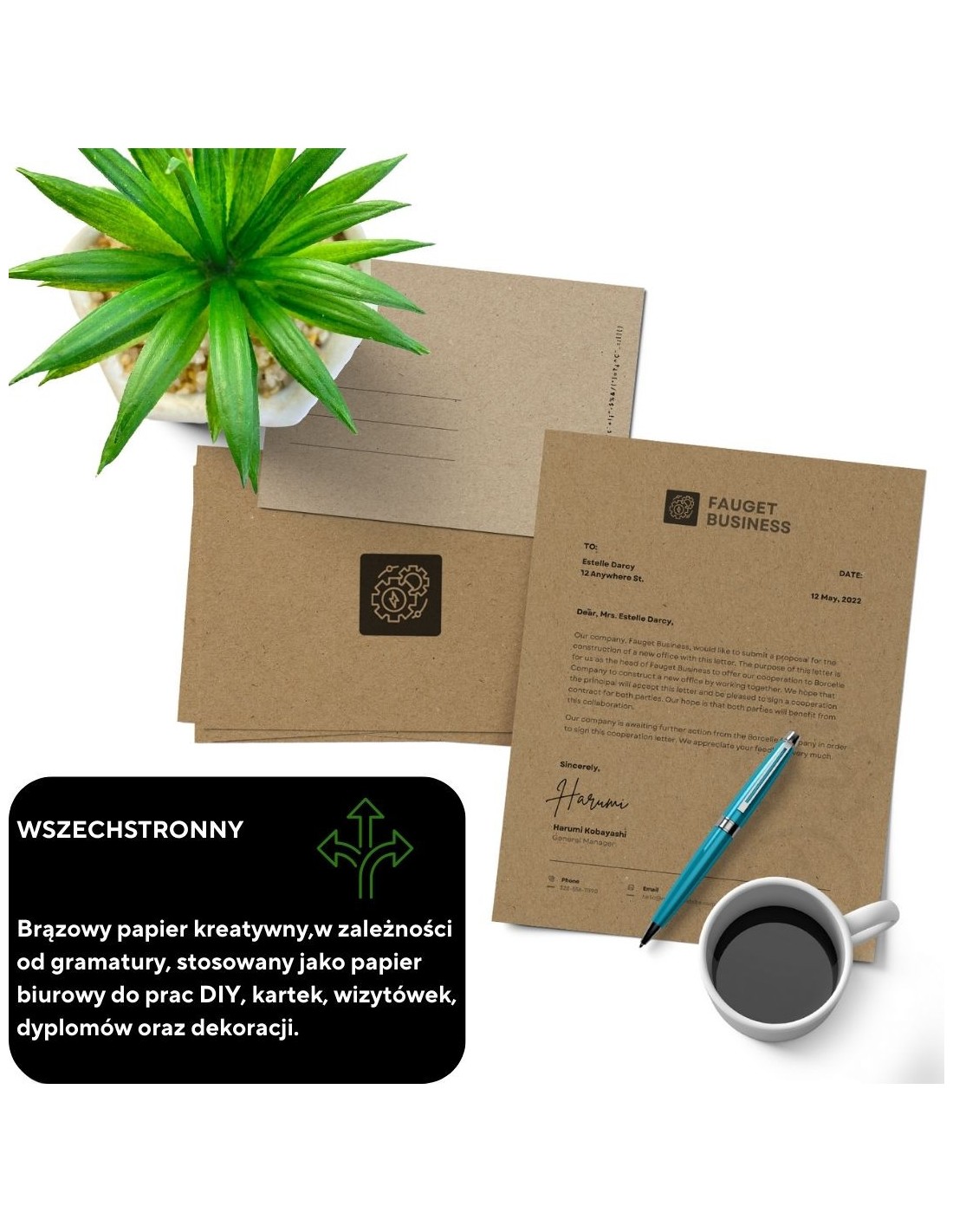 Papier ozdobny gładki ekologiczny Kraft EKO 170g brązowy 70x100 R200 Papier ozdobny gładki ekologiczny Kraft EKO 170g brązowy 70x100 R200