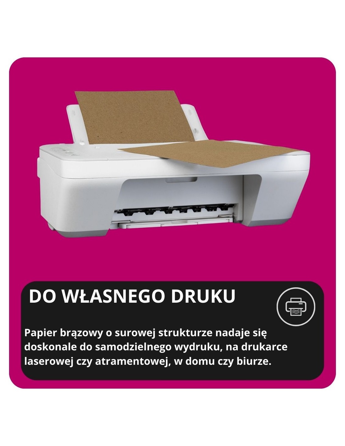 Papier ozdobny gładki ekologiczny Kraft EKO 170g brązowy 70x100 R200 Papier ozdobny gładki ekologiczny Kraft EKO 170g brązowy 70x100 R200
