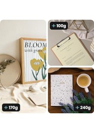 Papier ozdobny gładki Lessebo 240g ecru pak. 25A5 big.