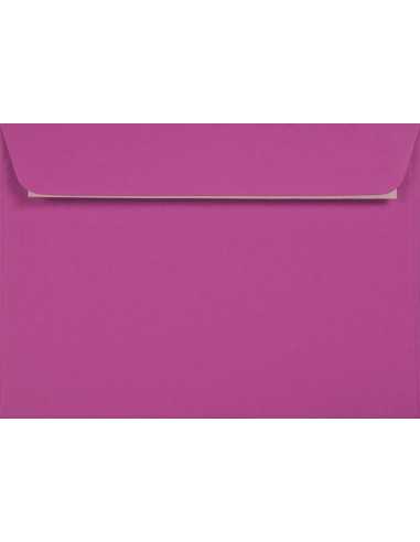 Koperta ozdobna gładka kolorowa ekologiczna C6 11,4x16,2 HK Kreative Magenta ciemna różowa 120g