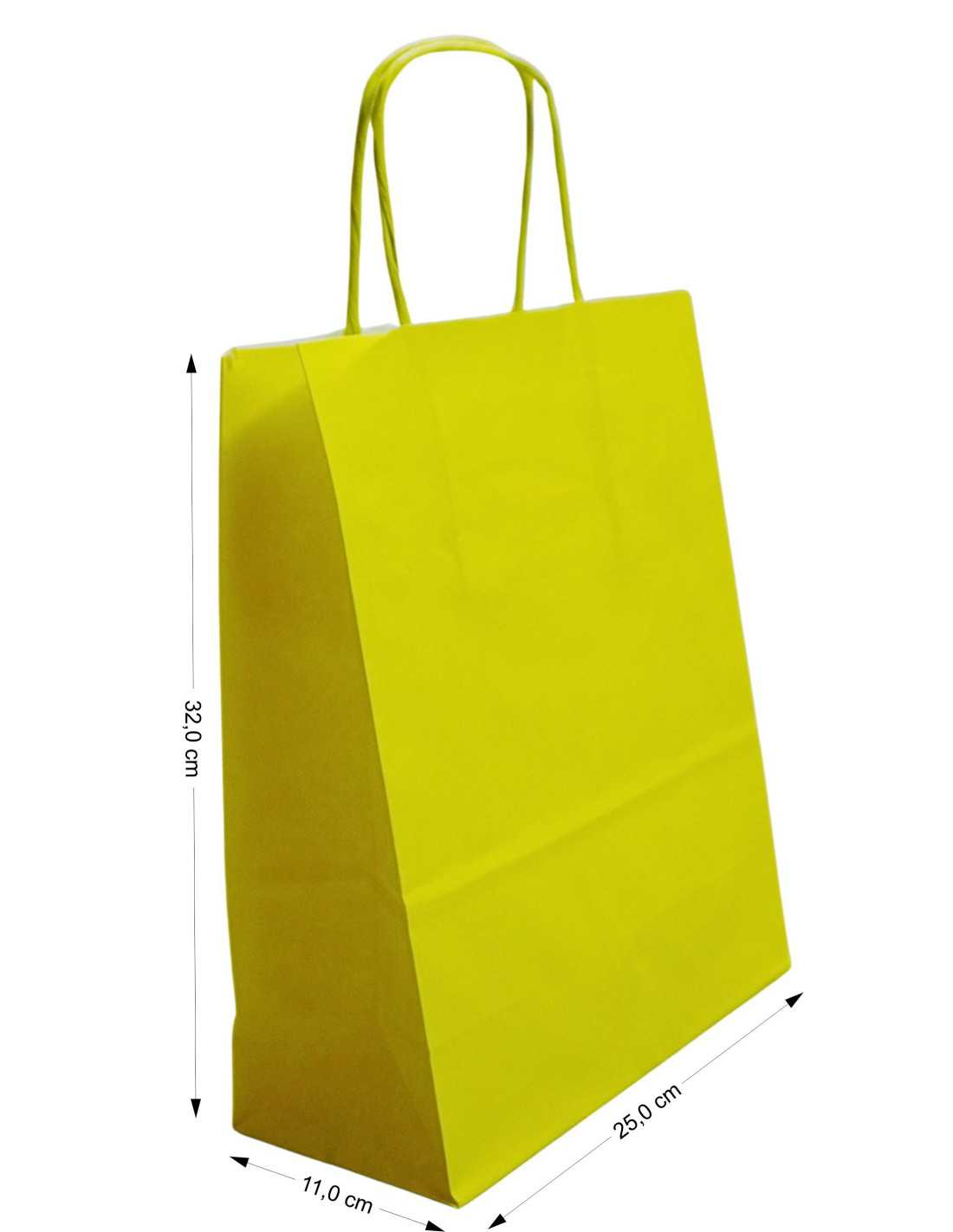 10szt. Torba Kraft żółta 250x110x320mm 10szt. Torba Kraft żółta 250x110x320mm