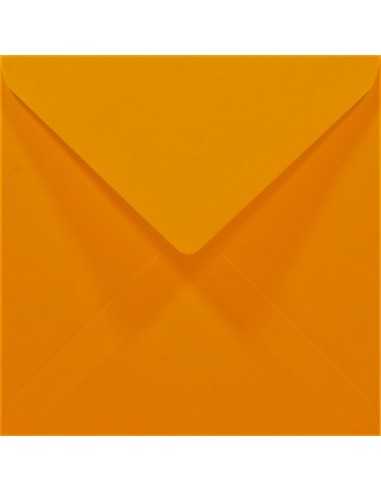 Koperta ozdobna gładka kolorowa kwadratowa K4 14cm NK Rainbow R22 pastelowa pomarańczowa 80g