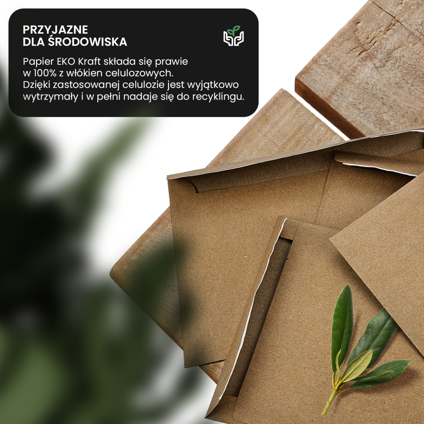 Koperta ozdobna gładka ekologiczna C5 HK EKO Design brązowa 120g Koperta ozdobna gładka ekologiczna C5 HK EKO Design brązowa 120g