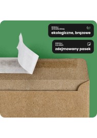 Koperta ozdobna gładka ekologiczna kwadratowa K4 15,5 HK EKO Design brązowa 120g