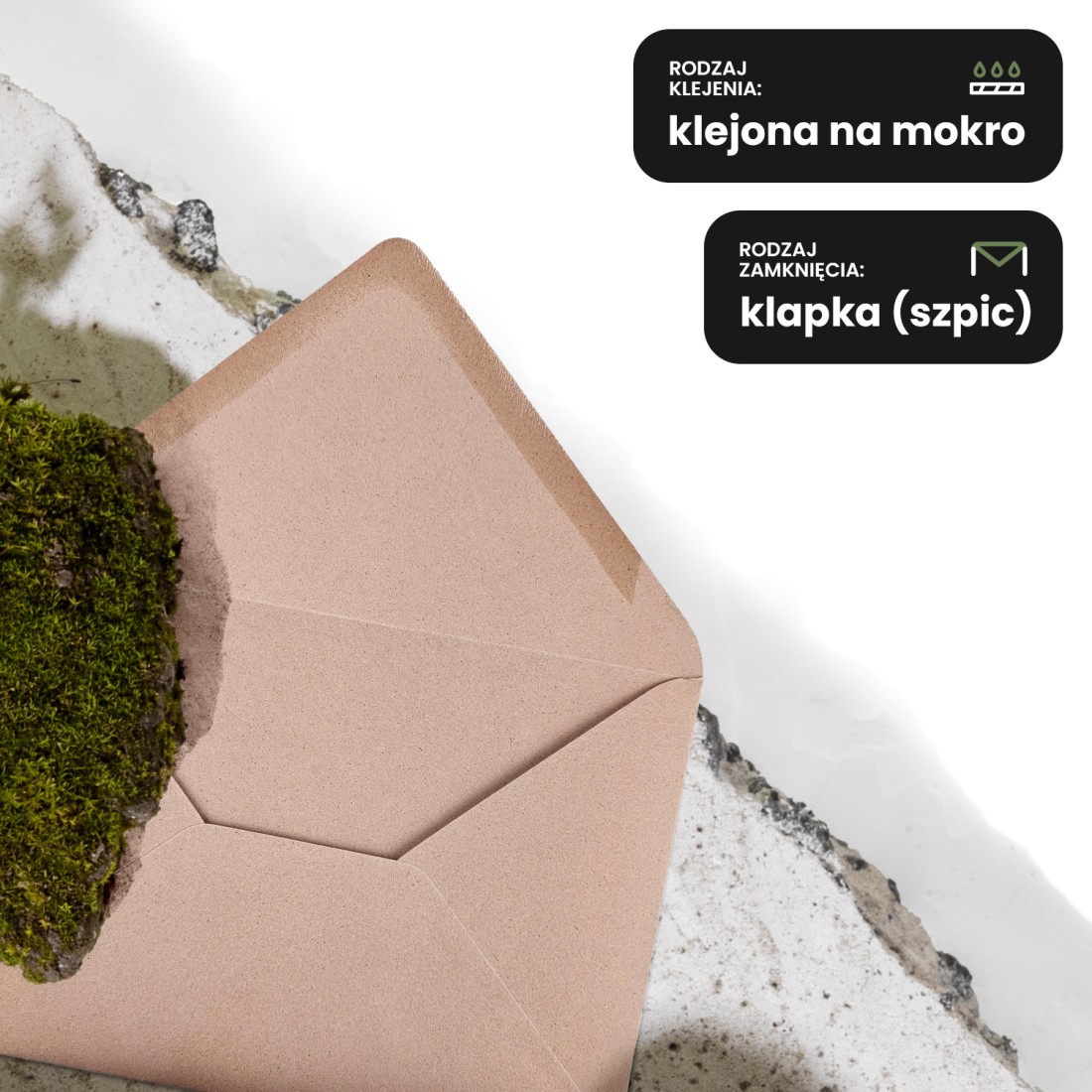 Koperta ozdobna gładka kolorowa ekologiczna B6 NK Crush Kiwi jasna zielona 120g