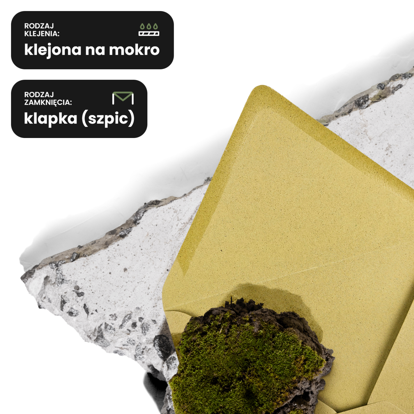 Koperta ozdobna gładka kolorowa ekologiczna kwadratowa K4 NK Crush Olive zielona 120g Koperta ozdobna gładka kolorowa ekologiczna kwadratowa K4 NK Crush Olive zielona 120g