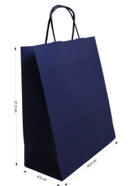 Torba Kraft granatowa 180x80x210mm 400szt.