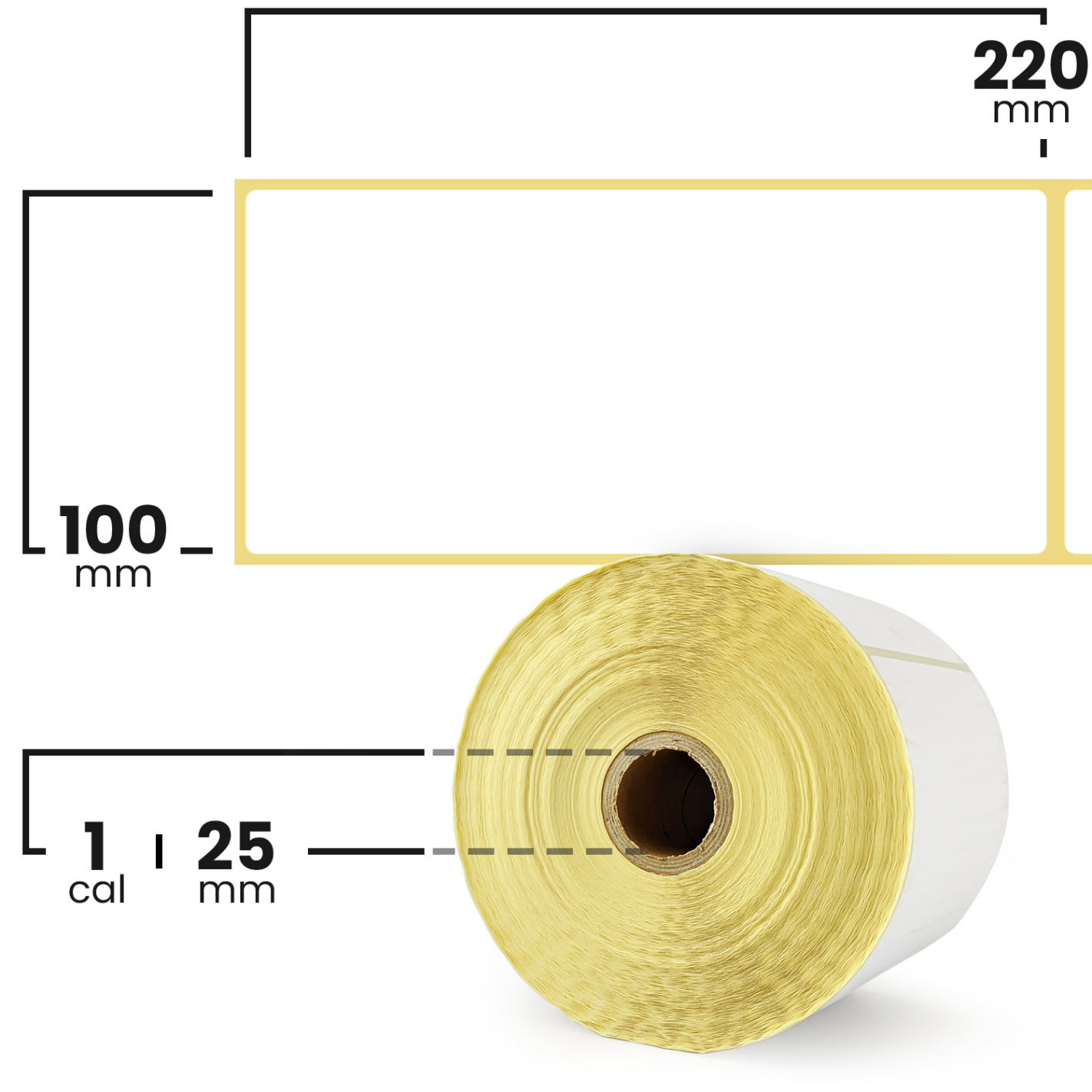 Etykiety termiczne ZEBRA z perforacją 100x220mm 400szt. Etykiety termiczne ZEBRA z perforacją 100x220mm 400szt.