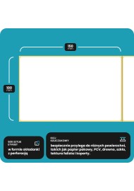 Składanka etykiety termiczne z perforacją 100x150mm 500szt.