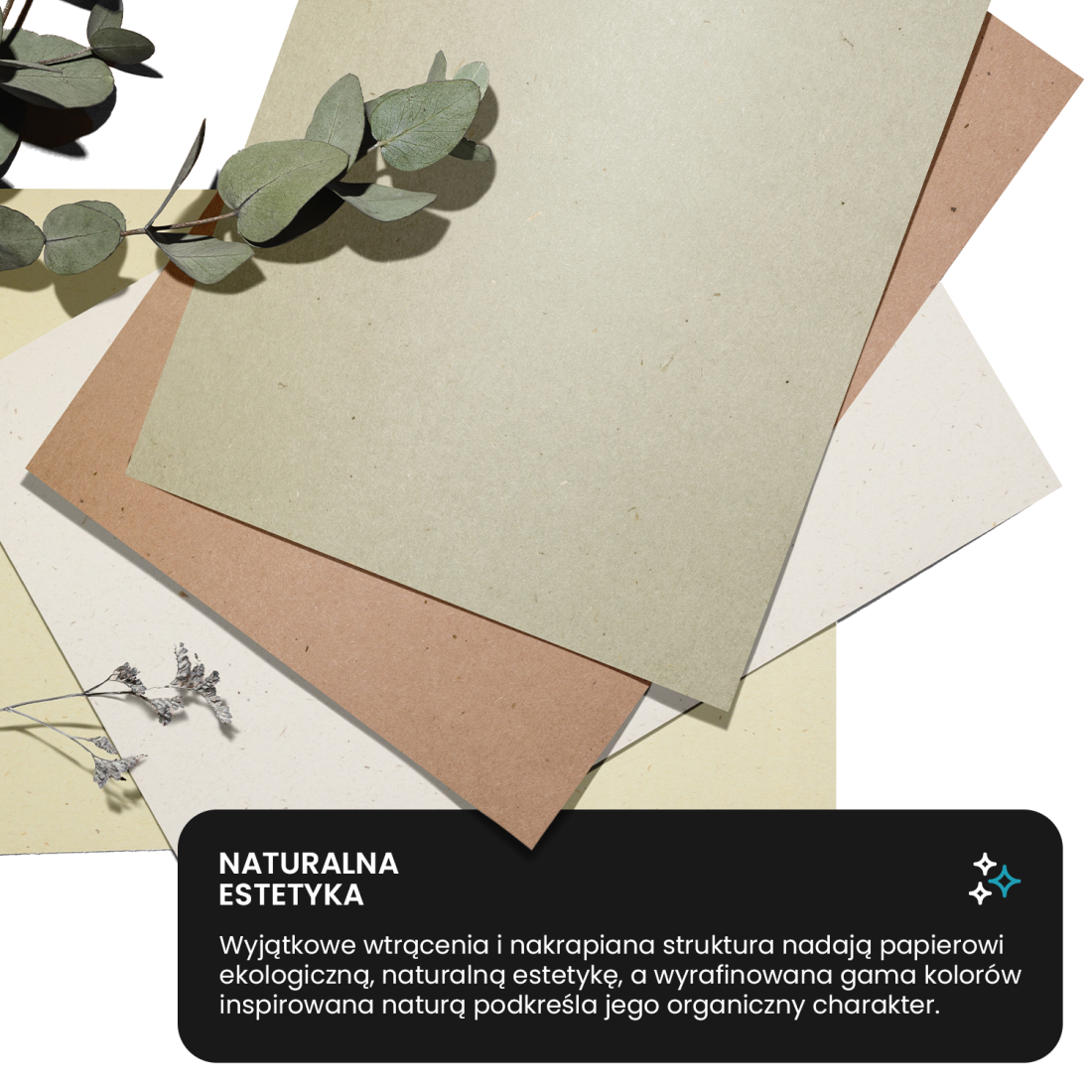 Papier ozdobny gładki kolorowy ekologiczny z wtrąceniami Flora 130g Avorio ecru pak. 10A5 Papier ozdobny gładki kolorowy ekologiczny z wtrąceniami Flora 130g Avorio ecru pak. 10A5